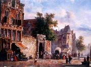 European city landscape, street landsacpe, construction, frontstore, building and architecture. 180 unknow artist